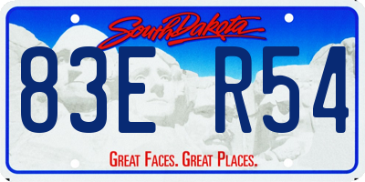 SD license plate 83ER54