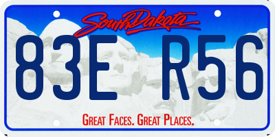 SD license plate 83ER56
