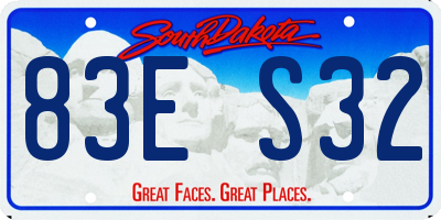 SD license plate 83ES32