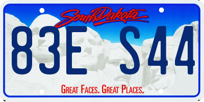 SD license plate 83ES44