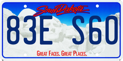 SD license plate 83ES60