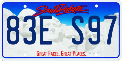 SD license plate 83ES97