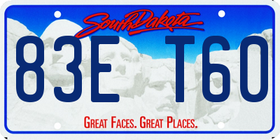 SD license plate 83ET60