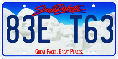 SD license plate 83ET63