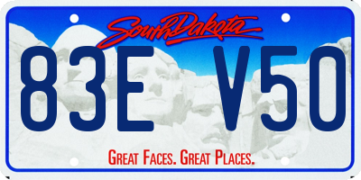 SD license plate 83EV50