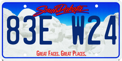 SD license plate 83EW24