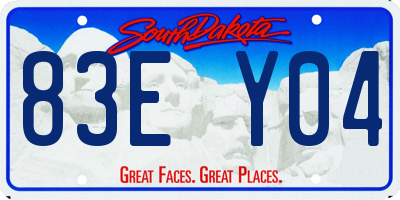 SD license plate 83EY04