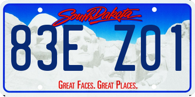 SD license plate 83EZ01
