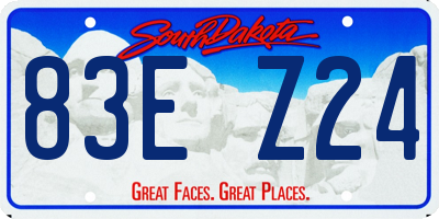 SD license plate 83EZ24