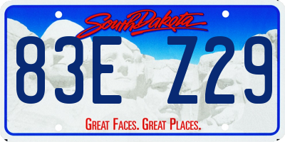 SD license plate 83EZ29