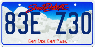 SD license plate 83EZ30