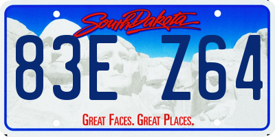 SD license plate 83EZ64