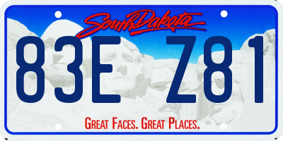 SD license plate 83EZ81