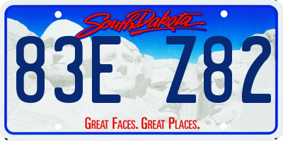 SD license plate 83EZ82