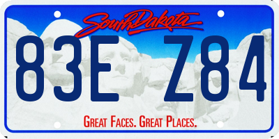 SD license plate 83EZ84