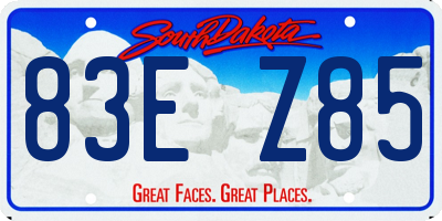 SD license plate 83EZ85