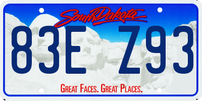 SD license plate 83EZ93