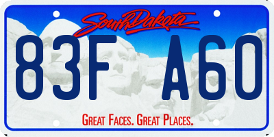 SD license plate 83FA60
