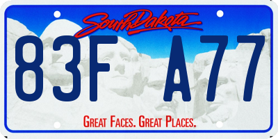 SD license plate 83FA77