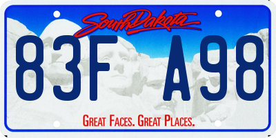 SD license plate 83FA98