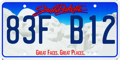 SD license plate 83FB12