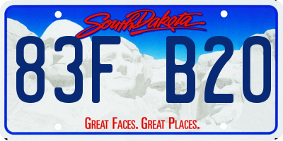 SD license plate 83FB20