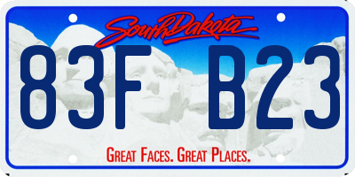 SD license plate 83FB23