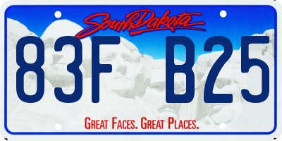 SD license plate 83FB25