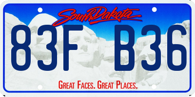 SD license plate 83FB36