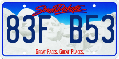 SD license plate 83FB53