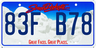 SD license plate 83FB78