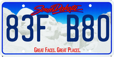 SD license plate 83FB80