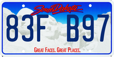 SD license plate 83FB97