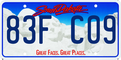 SD license plate 83FC09