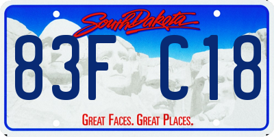 SD license plate 83FC18