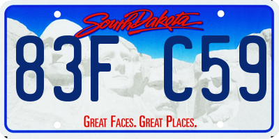 SD license plate 83FC59
