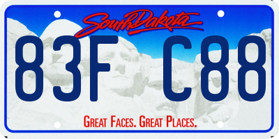 SD license plate 83FC88