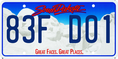 SD license plate 83FD01