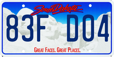 SD license plate 83FD04