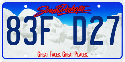 SD license plate 83FD27