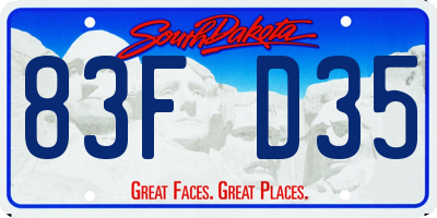 SD license plate 83FD35