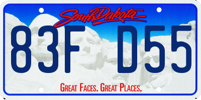 SD license plate 83FD55