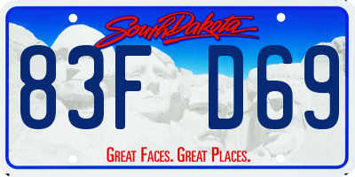 SD license plate 83FD69