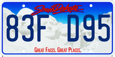 SD license plate 83FD95
