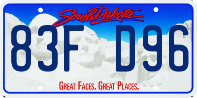 SD license plate 83FD96