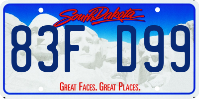 SD license plate 83FD99