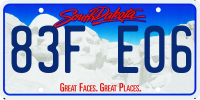 SD license plate 83FE06
