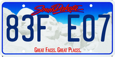 SD license plate 83FE07