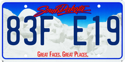 SD license plate 83FE19