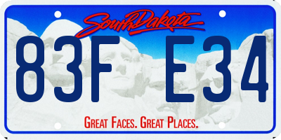 SD license plate 83FE34